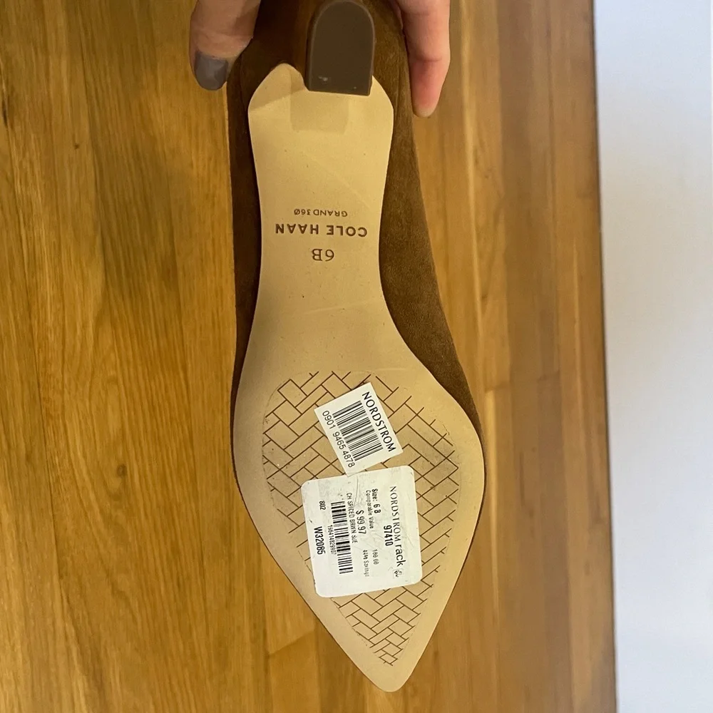 NWT Cole Haan Mylah Heel Pump (Color: spiced brown suede) Size 6 Women - Picture 8 of 14